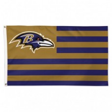 Baltimore Ravens / Patriotic Americana Flag - Deluxe 3' X 5'